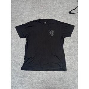 Rock & Republic Mens Large Black Graphic T-Shirt Short Sleeve Cotton Logo Tee
